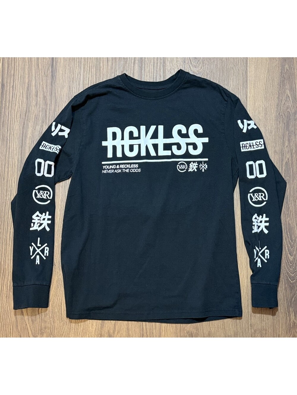 Young & Reckless Men’s Large Long Sleeve Graphic T-Shirt Y&R Streetwear #15B